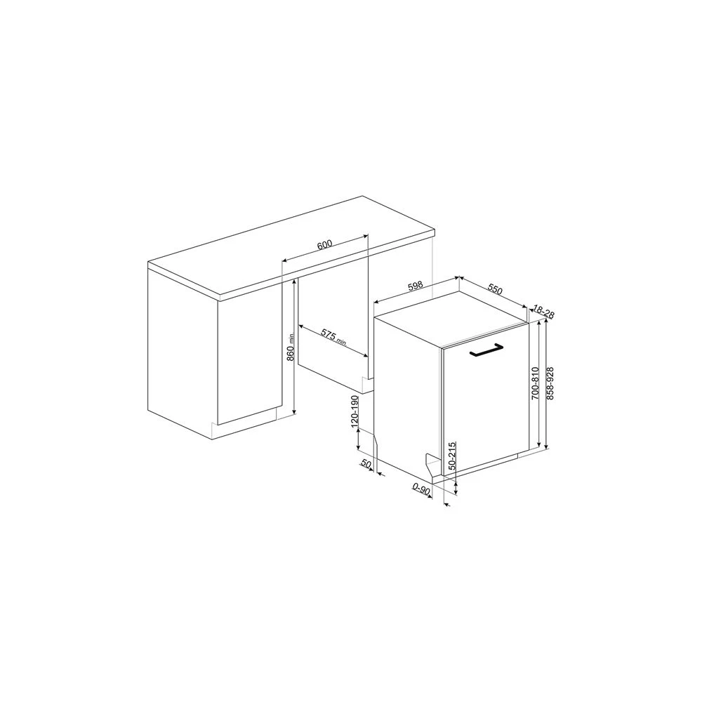 SMEG Danmark Smeg STL332CH - Opvaskemaskine Til Integrering - Billede 6