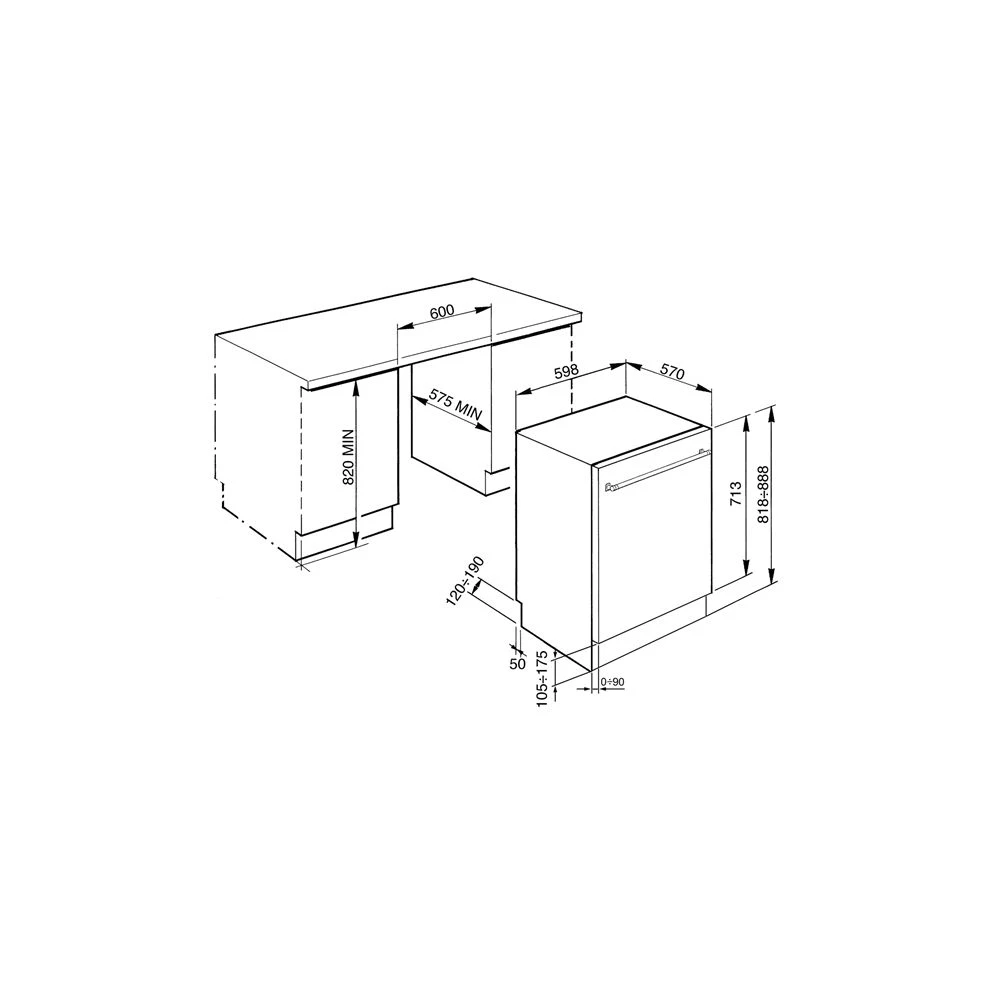 SMEG Danmark Smeg STX23CLLO - Opvaskemaskine Til Indbygning - Billede 6